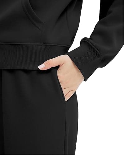 SUUKSESS Womens 2 Piece Sweatsuits Outfits Zip Up Hoodie Tracksuit Straight Wide Leg Sweatpant Lounge Matching Sets thumbnail 5