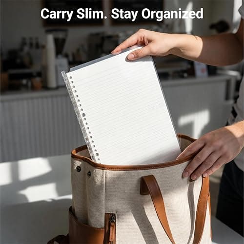 Kokuyo Campus 3 Pack Spiral Binder Notebooks, B5 Refillable Notebooks Smart Ring Binder 25 Sheets Capacity Each, with 100 Sheets 6mm Dot Ruled Filler Paper, Ideal for Work, Study & Journal,Vivid Color thumbnail 2