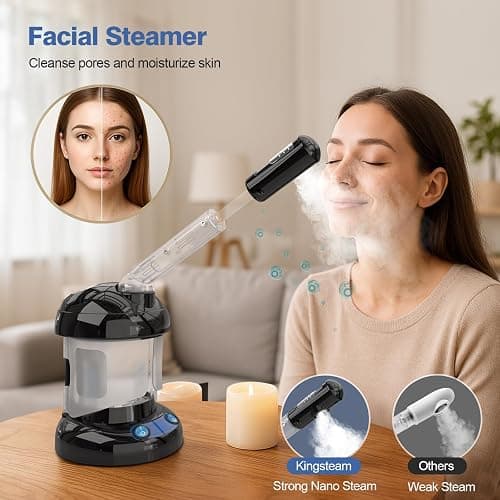 Hair Steamer Kingsteam 2 in 1 Ozone Facial Steamer, Design for Personal Care Use at Home or Salon Barber thumbnail 4