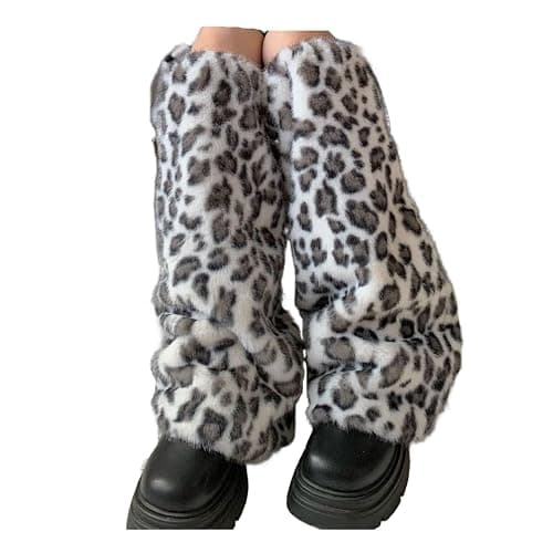 OANTGM Fuzzy Leg Warmers Aesthetic Elk Therian Stuff Christmas Accessories Fur Leg Warmers Y2k Kawaii - Image 1
