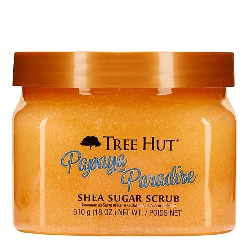Tree Hut Papaya Paradise Shea Sugar Scrub, Exfoliating, Hydrating & Moisturizing Body Scrub with Shea Butter & Nourishing Essential Oils, Smooth & Soften Skin, 18 oz - Image 1