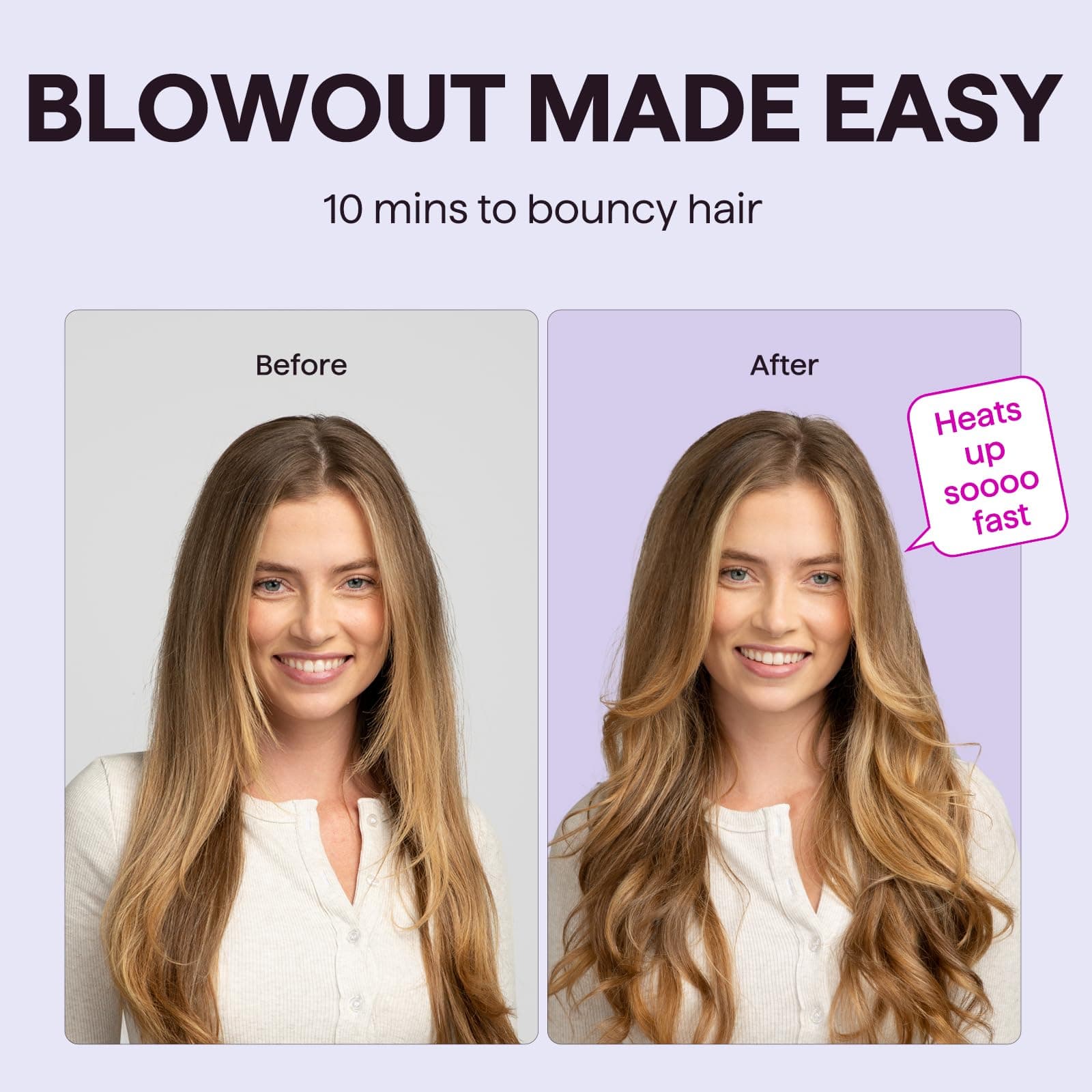 Wavytalk Thermal Brush, Blowout Boost Ionic Round Heated Hot Brush thumbnail 2