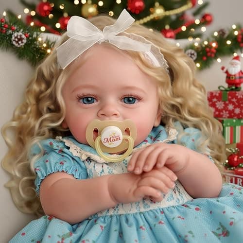 JIZHI Lifelike Reborn Baby Dolls - 18 Inch Realistic-Newborn Baby Dolls Blond Girl Handmade Real Life Baby Dolls with Clothes for Kids Age 3+ thumbnail 7