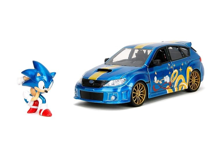 Jada Sonic The Hedgehog 1:24 2012 Subaru Impreza WRX STI Die-cast Car & Sonic Figure, Toys for Kids and Adults thumbnail 3