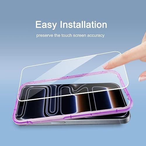 Ailun 3 Pack Screen Protector for iPhone 17 Pro Max [6.9 inch] with Installation Frame, Tempered Glass, Sensor Protection, Dynamic Island Compatible, Case Friendly thumbnail 6