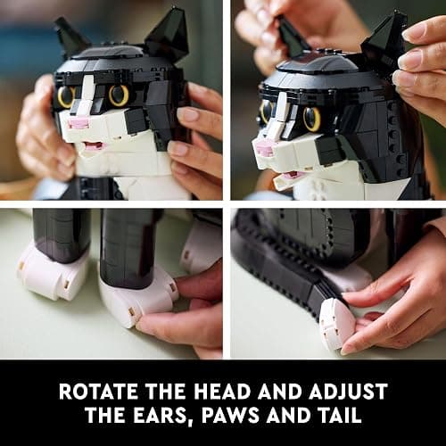 LEGO Ideas Tuxedo Cat - Building Sets for Adults, Ages 18+ - DIY Crafts Kit for Home Decor, Living Room or Bedroom - Gift for Christmas - 21349 thumbnail 4
