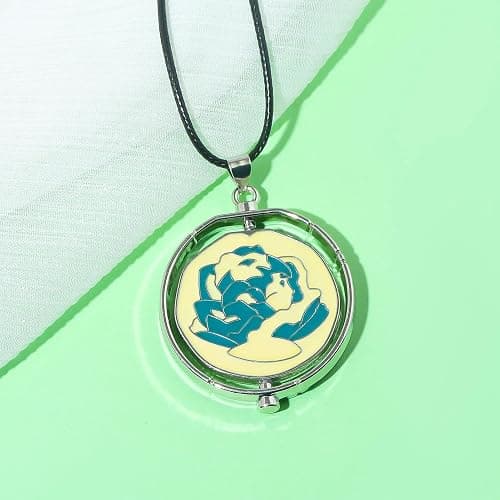 SONGCHANGJEWELRY Elegant Arcane Rose Pendant Necklace - Flip over design with delicately carved flowers - Gift to Witness Love and Friendship thumbnail 6