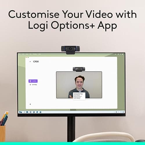 Logitech C920x HD Pro PC Webcam, Full HD 1080p/30fps Video, Clear Audio, HD Light Correction, Works with Microsoft Teams, Google Meet, Zoom, Nintendo Switch 2’s new GameChat mode, Mac/Tablet- Black thumbnail 6