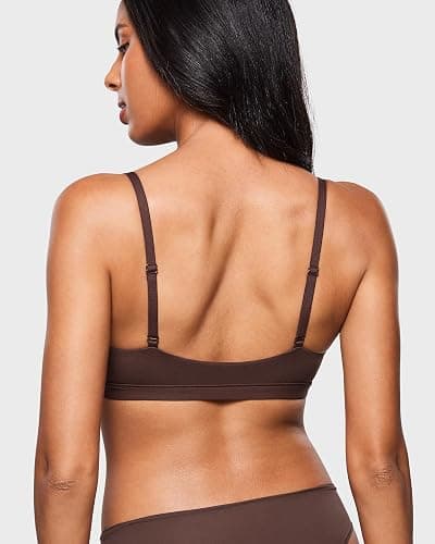 INLYRIC Women's Inbarely Soft Scoop Bralettes No Padding Cami Bras Unlined No Underwire Comfort Sleep Bralette Pullover thumbnail 6