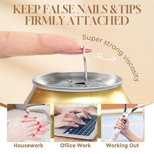 UNA GELLA 6 in 1 Gel Nail Glue for Nails Tips 10ml Long Lasting U V Nail Glue Super Strong Brush On Glue for Base Blooming Gel for Clear False Nail Tips and Press on Acrylic Nails Need Light Cured thumbnail 7