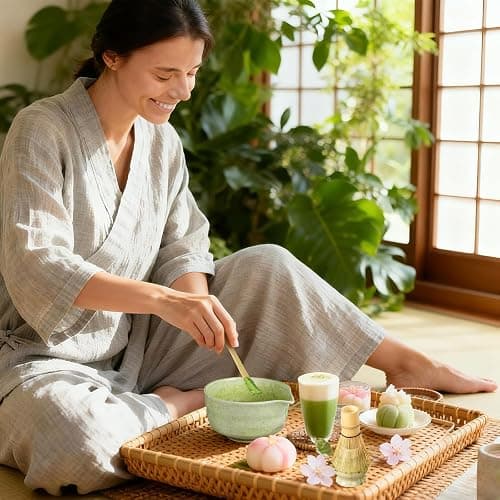 Dayacoco Matcha Whisk Set, Ceramic Matcha Kit Set Includes Bowl with Spout, Matcha Whisk, Holder, Bamboo Scoop and Sifter, 5 pcs Matcha Tea Kit for Matcha Beginner and Lovers, Gift Christmas, Birthday thumbnail 2