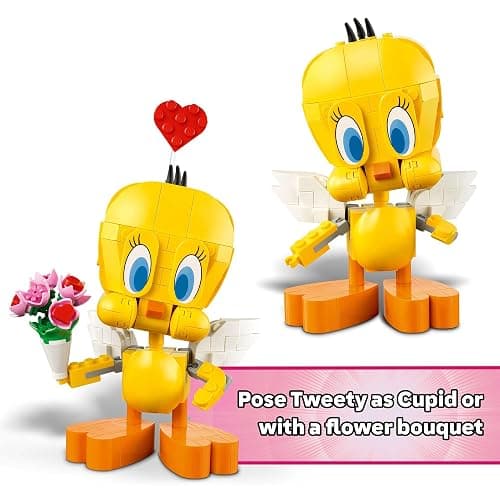 LEGO Looney Tunes Sweetheart Tweety Bird Building Toy for Adults & Kids - Tweety Figure W/Display Pedestal & Accessories for Girls & Boys, Ages 12+ - Gift & Craft for Valentine's Day - 40824 thumbnail 6