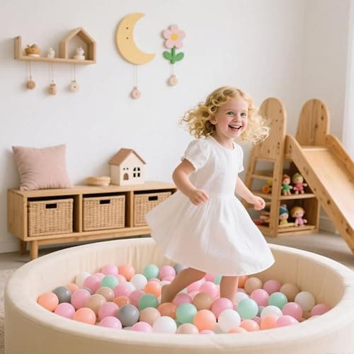 GOGOSO Balls for Ball Pit - Plastic Ball for Toddlers 1-3, Baby Kids Ball Pool Decoration 50 100 200 300 500 1000 (6 Colors, 500 Balls) - 6 Colors - 500 balls thumbnail 2