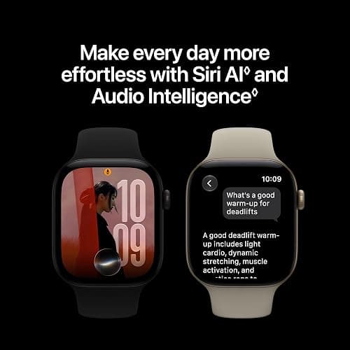 Apple Watch Series 12 GPS + Cellular 42mm Smartwatch | Light Gold Aluminum Case, Sand Sport Band - S/M. Health + Fitness + Sleep Tracking, Heart Rate, Safety thumbnail 6