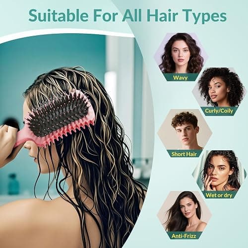 Curl Defining Brush, Curly Hair Brush Products for Effortlessly Detangling Shaping and Styling Women's Men's Curls on All Wet or Dry Hair Types, Reduces Frizz thumbnail 3