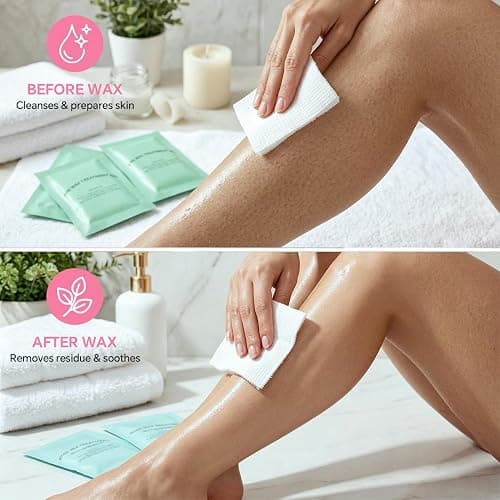 UKF Home Waxing Kit with Hard Wax Beans Complete Hair Removal System | Waxing Beads Warmer Hair Removal for Women Men Full Body Depilatory Bikini Face Legs Nose Beauty Personal Care Portable Kit thumbnail 5