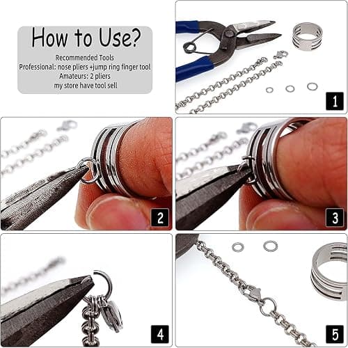1051pcs O Ring Connectors Stainless Steel Quality Jump Rings Metal Open Jump Rings Set 304 Stainless-Steel Jump Rings for Jewelry Making Connectors (Gold) thumbnail 5