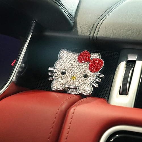 Bling Car Push to Start Button Cover Accessories, Crystal Rhinestone Car Engine Start Stop Button Cover, Auto Ignition Switch Cover, Cute Car Accessories for Women Decoration Interior Sticker thumbnail 5
