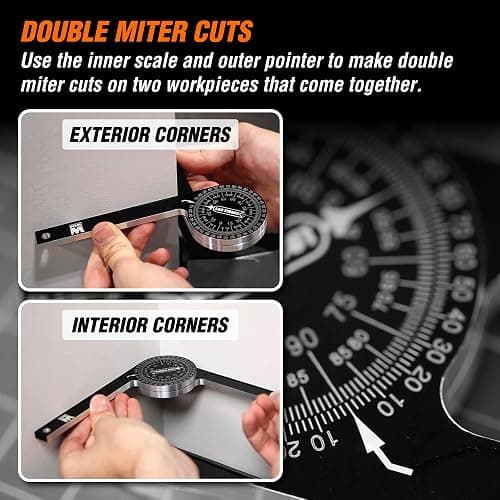 WEN Miter Saw Protractor, 7.25-Inch Aluminum Alloy with Laser-Engraved Scaled (ME175P) thumbnail 3