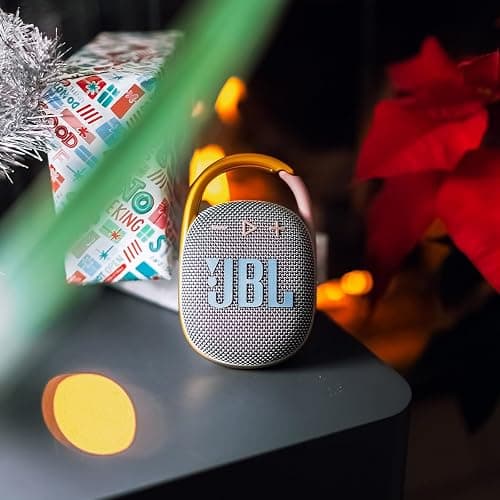 JBL Clip 4 - Portable Mini Bluetooth Speaker, big audio and punchy bass, integrated carabiner, IP67 waterproof and dustproof, 10 hours of playtime, speaker for home, outdoor and travel (Grey) thumbnail 4