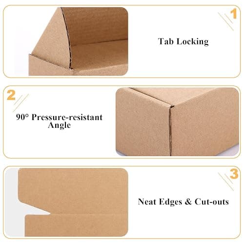 AHAQU 30PCS Cardboard Postal Boxes, 15x10x6cm/6x4x2.3 Inch Small Shipping Boxes, Corrugated Parcel Boxes for Small Business, Gift Packaging, Mailing, Posting- Brown thumbnail 5