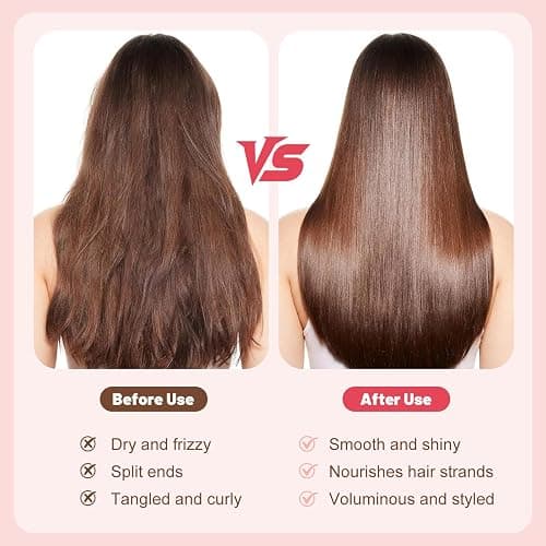 Mini Hair Straightener Portable 2026 Cordless Curling Iron Small Flat Steam Hair Straightener Brush Travel Hot Styling Tools for Women Wireless Tiny Ceramic Hairdressing Comb Size thumbnail 4