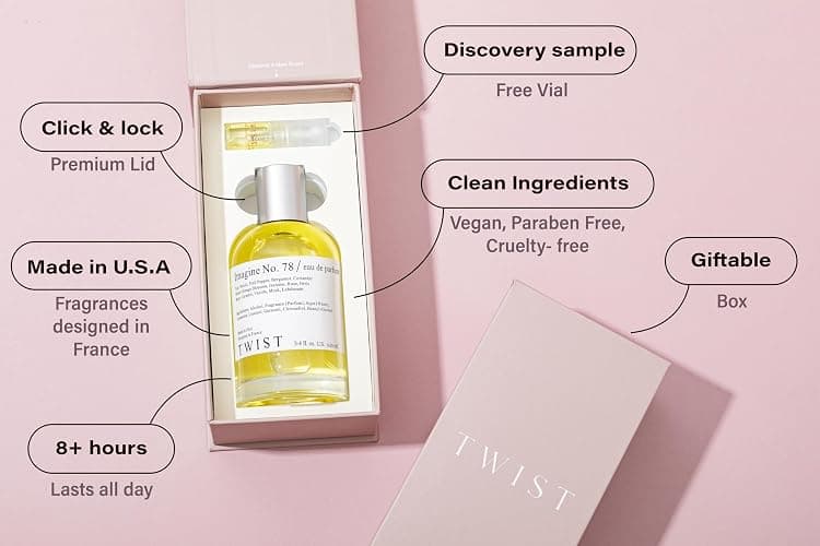 Twist Imagine No. 78 - Eau De Parfum Inspired by Killian's Love, Don’t Be Shy, Long Lasting Perfume For Women, Paraben Free, Vegan, Clean Ingredients, Fragrance - Spray 100 ml | 3.4 fl. oz. thumbnail 2