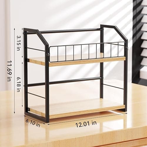 PAPAGIFTREE 2-Tier CD Holder, CD Storage Shelf for Display, CD Organizer with Dispay Top Shelf, Premium CD Rack for Home & Office, Holds Up to 60 Standard, Ideal for Music Enthusiasts (Yellow) thumbnail 3