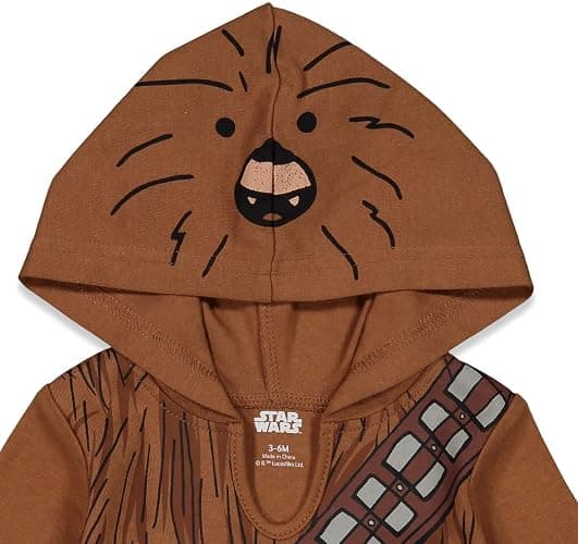 STAR WARS Baby 3 Pack Hooded Cosplay Bodysuits Newborn to Infant Sizes (Newborn - 24 Months) thumbnail 8