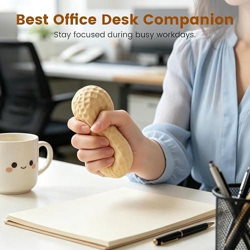 Peanut Squishies, 2026 New Peanut Stress Balls Fidget Toys for Adults, Soft Slow Rising Fidget Squeeze, Stress Relief Sensory Fidget Toy for Adults Office Desk (1 pcs) thumbnail 5