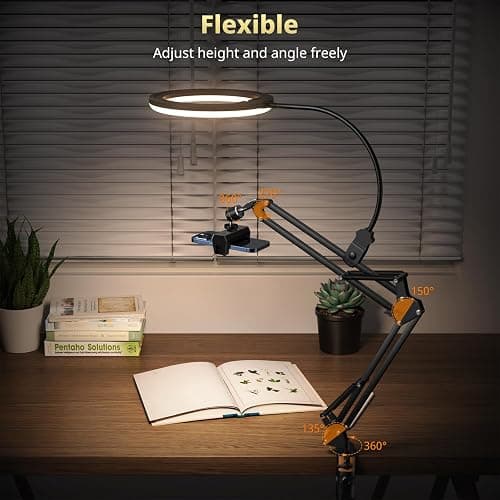 UBeesize 10" Ring Light with Overhead Phone Mount, LED Selfie Light with Stand and Phone Holder, Desk Light for iPhone, Desk Tripod for Video Recording, YouTube, TikTok, Live Stream, Cooking, Vlog thumbnail 6