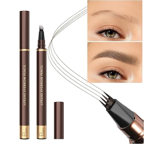 2 Pack Eyebrow Pen, Waterproof Microblading Eyebrow Pencil, 4 Tip Precise Eye Brow Makeup Pen for Women to Effortlessly Create Hair Like Natural Brows, Non Dry Out and Last All Day (Medium Brown) thumbnail 3