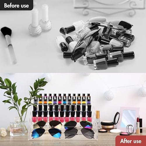 AusDaur Nagellack Aufbewahrung Organizer Regal 6-Tier Klar Farbständer Halter für Miniaturfarben Gel-Nagellack ätherischen Ölen und Sonnenbrille erfüllt Künstler und Schönheitsbedürfnisse thumbnail 3