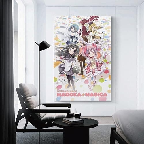 showse Puella Magi Madoka Magica Poster Canvas Wall Art Room Aesthetics HD Modern Decorative Painting For Teens Bedroom Liveroom Dorm Deco 12x18inch(30x45cm) thumbnail 3