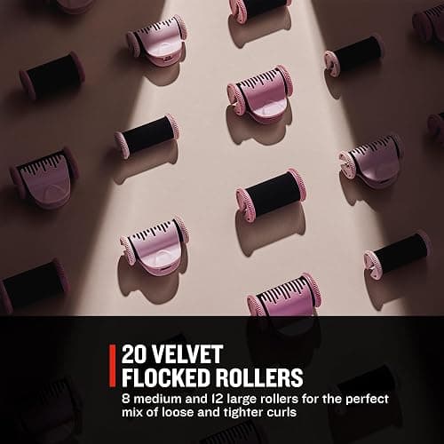Remington PROluxe Heated Hair Rollers (OPTIheat Technology, 90 Second Heat Up, Sets Curls in 5 Minutes, 20 Velvet Flocked Rollers - 8 Medium 25mm and 12 Large 32mm) H9100 thumbnail 3