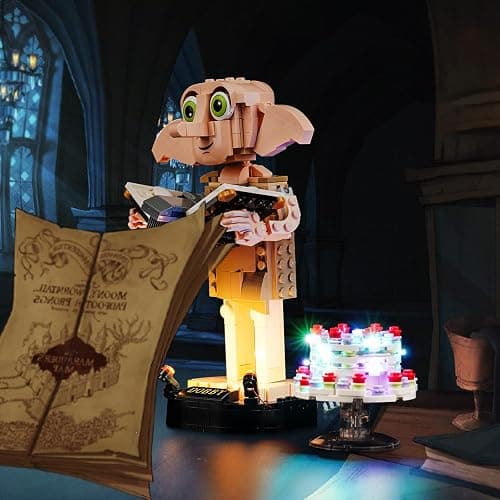 BrickBling Kit d'éclairage LED pour Lego Dobby The House-Elf (pas de Lego), kit d'éclairage décoratif pour Lego 76421 Harry Potter Dobby l'elfe de la maison - Jouet créatif thumbnail 7