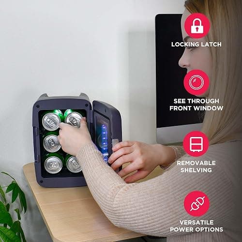 Frigidaire EFMIS179 Gaming Light Up Mini Beverage Refrigerator, Stealth thumbnail 4