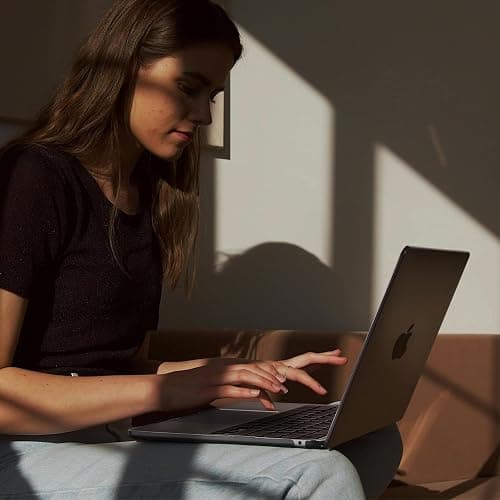 EooCoo [Ultra Thin Armor] Compatible with MacBook Air 15 inch Case M4 2025 2024 2023 M3 M2 A3241 A3114 A2941, [Matte Black Titanium] Matte Protective Hard Shell with Keyboard Skin, Black Titanium - Black Titanium Clear thumbnail 8