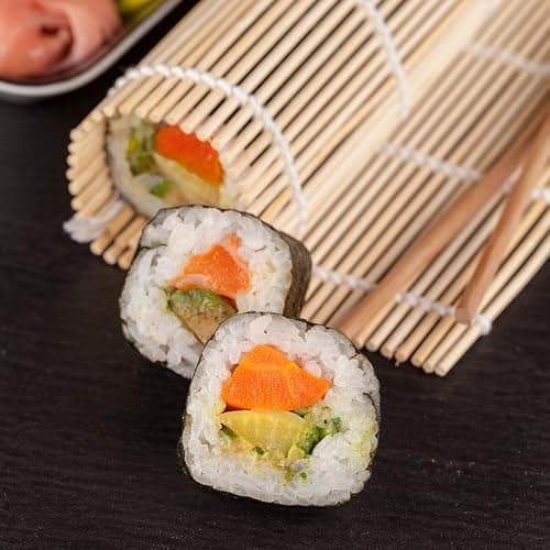 Luney Sushi Making Kit for Beginners, 18 in 1 Sushi Roller Maker Set | With Bamboo Rolling Mat, Bazooka, Chopsticks Holders, Rice Paddle, Avocado Slicer for Adults, Family, Friends, Home, Reusable thumbnail 7