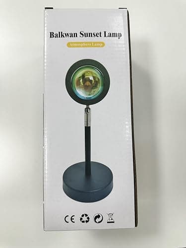 Balkwan Sunset Lamp Projection Rotation Rainbow Lamp Led Romantic Visual Led Light Network Red Light with USB Modern Floor Stand Night Light Living Room Bedroom Decor (Sunset Red) thumbnail 13