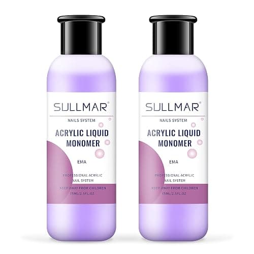 SULLMAR Acrylic Monomer Liquid Monomer Acrylic Nail Liquid 5fl.oz Nail Acrylic Liquid Nail Tips For Acrylic Nails Professional Nail Monomer Liquid Odorless Monomer 2.5fl.oz/75mlx2pcs - Image 1
