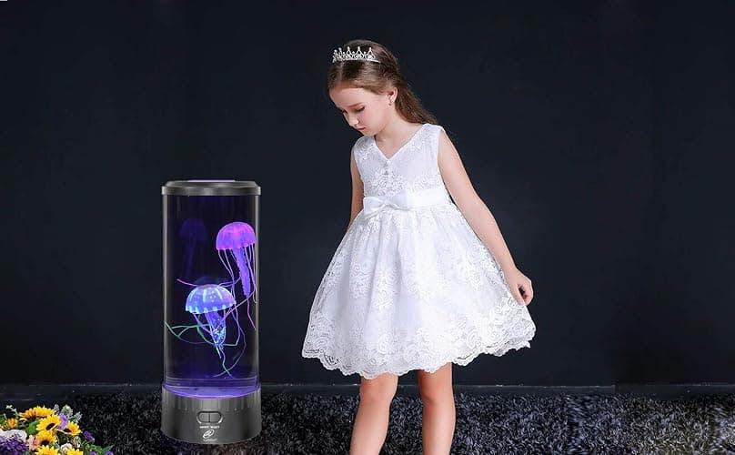 Lightahead LED Jellyfish Lamp Round, Color Changing Light Effects with 18 LEDs. The Ultimate Sensory Synthetic Jelly Fish Aquarium Mood Lamp. thumbnail 6