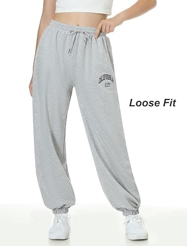 EXARUS 3 Pack Girls Sweatpants Joggers Sweat Pants Cute Baggy Tween Trendy Clothes Teen Preppy with Pockets thumbnail 2