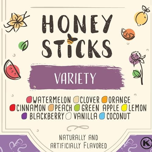 The Honey Jar Variety Pack Honey Sticks - Pure Honey Straws For Tea, Coffee, or a Healthy Treat - One Teaspoon of Flavored Honey Per Stick - Made In The USA with Real Honey - (20 Count) thumbnail 3