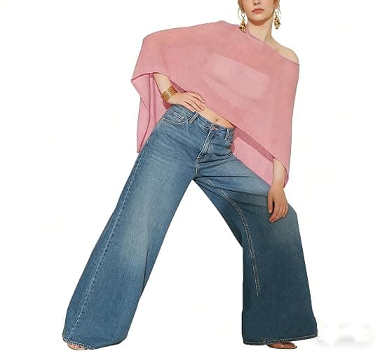 Women Sheer Poncho Top Lightweight Knit Crochet Shrug Bolero Mesh Batwing Sleeve Sweater Cover Up Beachwear thumbnail 4