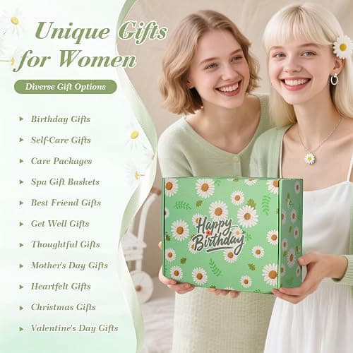 Birthday Gifts for Women Self Care Gifts for Women Happy Birthday Gift Baskets for Mon Wife Grandma Girlfriend Best Friend,Sister,Daisy Relaxing Spa Gifts Set Christmas Gifts thumbnail 8