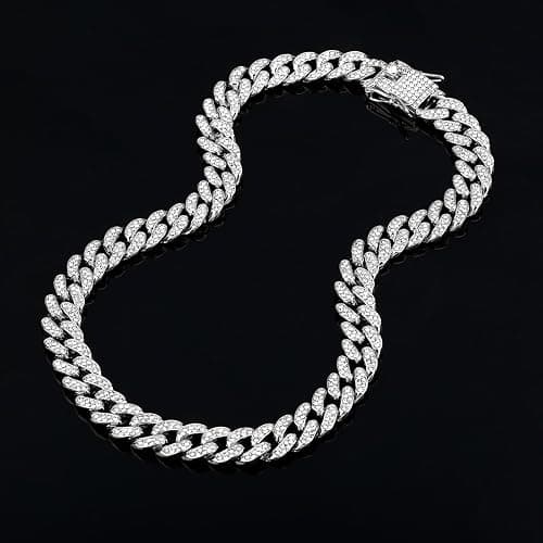 FEEL STYLE Cuban Link Chain for Men, Iced out Miami Cuban Necklace Jewelry | 13MM Cuban Link Chain Necklace for Men, Miami Curb Chain Diamond Necklace, Bling Hip Hop Jewelry.Gift Box Included. thumbnail 6