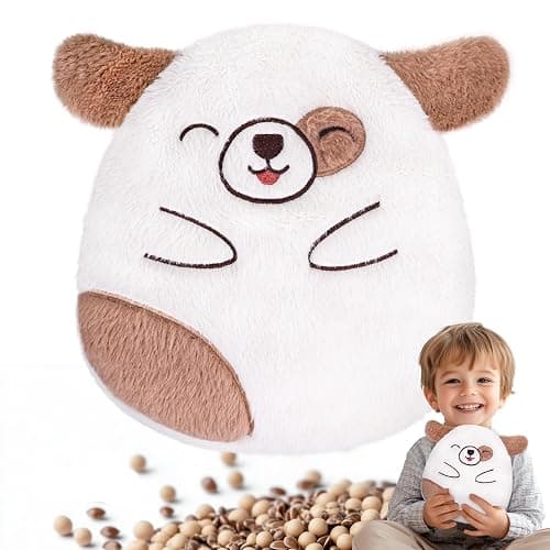 Comfheat Cute Dog Microwave Heating Pad for Pain Relief, Unscented Microwavable Heating Pads Stuffed Animal for Cramps, Neck Shoulder, Muscles, Natural Heat Pack Moist Heat with Washable Cover - Image 1