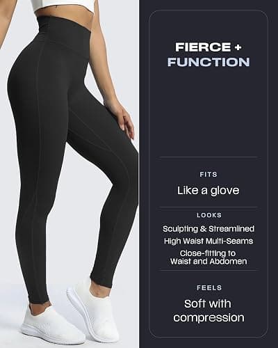 Aoxjox High Waisted Workout Leggings for Women Trinity Yoga Pants 26.5" thumbnail 5