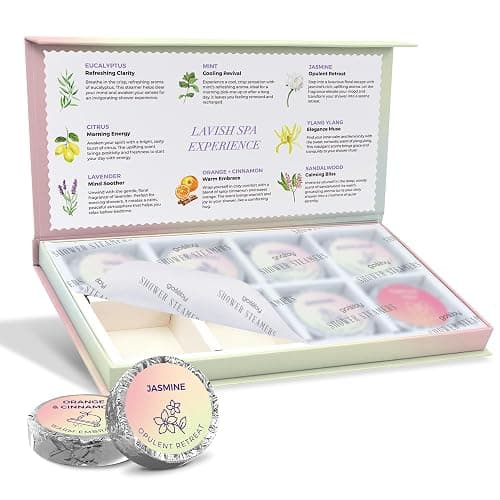 GOSSBY Shower Steamers Aromatherapy (8 Pcs) - Mothers Day Gift for Mom - Birthday, Stress Relief Gift for Women Wife Teen Girl - Basket Stuffers - Natural Essential Oils, Self Care Relaxation Home Spa thumbnail 8